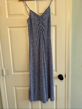 sachin and babi light blue dress Mango Maxi Dress with Embroidery
